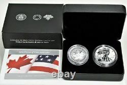 2019 Pride of Two Nations Silver Eagle & Silver Maple Leaf Canada Set OGP & COA