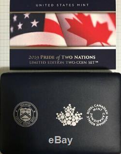 2019 Pride of Two Nations US & Canada Limited Edition Two-Coin Proof Silver Set