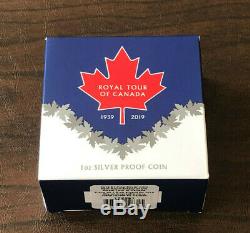 2019 Royal Tour of Canada 1939-2029 $1 Pure Silver Proof Star Shaped Coin Niue