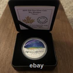 2019 Steve Sky Wonders 1OZ Pure Silver Proof Canada Glow-in-Dark $20 Coin