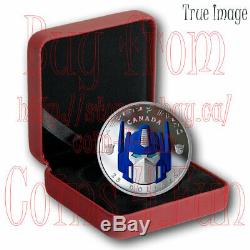 2019 TRANSFORMERS OPTIMUS PRIME with GLOW EYES $25 Pure Silver Proof Coin Canada