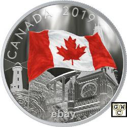 2019'The Fabric of Canada' Colorized Proof $30 Silver Coin 2oz. 9999Fine(18784)