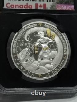 2019 Thor Norse Gods 9999 Fine Silver Coin Canada Ngc Pf 70 Proof 70 Ultra Cameo