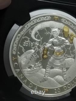 2019 Thor Norse Gods 9999 Fine Silver Coin Canada Ngc Pf 70 Proof 70 Ultra Cameo