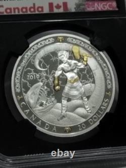 2019 Thor Norse Gods 9999 Fine Silver Coin Canada Ngc Pf 70 Proof 70 Ultra Cameo