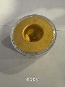 2020 1.5 oz $25 99.99% PURE SILVER/GOLD PLATED CANADIAN MOUNTIE HAT WITH OGP+COA