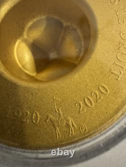 2020 1.5 oz $25 99.99% PURE SILVER/GOLD PLATED CANADIAN MOUNTIE HAT WITH OGP+COA