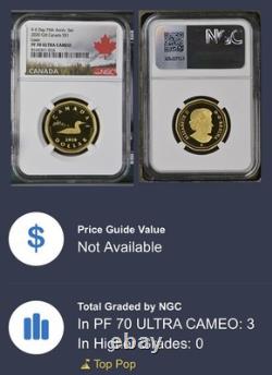 2020 $1 CANADA GILT SILVER V-E DAY LOON NGC PF70 UCAM 75th ANNIVERSARY POP-3