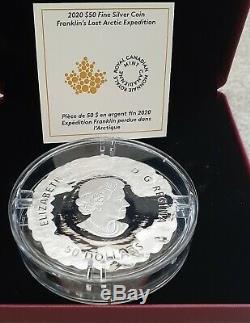 2020 175th Franklin's Lost Arctic Expedition 5OZ Silver Proof $50 Coin Canada