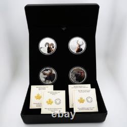 2020-2021 Imposing Icons 4-Coin 2oz $30 Silver Proof Set Canada Mint (Box+COAs)