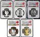 2020-24 Canada Peace Dollar PAX UHR COMPLETE SET of 5 x 1oz Silver Proof PF70