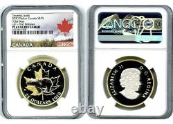 2020 $25 Canada Silver Proof Gold Plate Piefort Ngc Pf69 Uc Polar Bear Piedfort