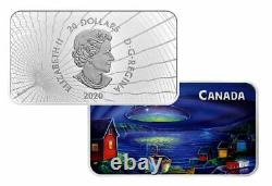 2020 CANADA $20 Clarenville UFO Incident Glow-In-The-Dark 1oz Proof Silver Coin
