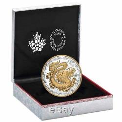 2020 Canada 1/2 Kilogram Lucky Dragon Gold Plated Silver Proof Coin