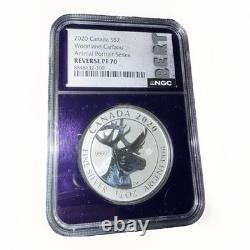 2020 Canada $2 Woodland Caribou 0.9999 Silver NGC PF70 Reverse Proof