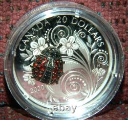 2020 Canada $20 Bejeweled Bugs Ladybug 1 Oz Silver Coin With Real Gemstones 2020 Canada $20 Bejeweled Bugs Ladybug 1 Oz Silver Coin With Real Gemstones