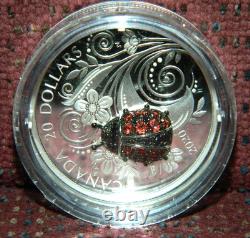 2020 Canada $20 Bejeweled Bugs Ladybug 1 Oz Silver Coin With Real Gemstones