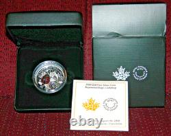 2020 Canada $20 Bejeweled Bugs Ladybug 1 Oz Silver Coin With Real Gemstones