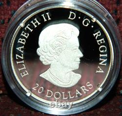 2020 Canada $20 Gingerbread Man-Holiday Cookies Silver Coin WithMurano Glass + Box