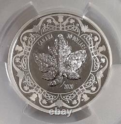 2020 Canada $30 Maple Leaf Brooch Legacy. 9999 Silver Coin PCGS PR70DCAM