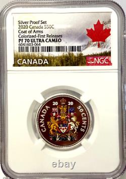 2020 Canada 50 Cent Silver Colored Proof Ngc Pf70 Uc Half Dollar First Releases