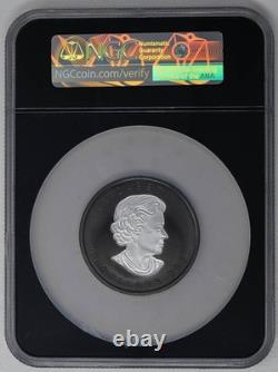 2020 Canada $50 Maple Leaf Incuse Rhodium Plated 3oz Silver PF70 NGC DC-7314