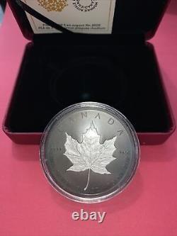 2020 Canada $50 Silver Incuse Maple Leaf Rhodium Plate 3 Oz 1070/2000