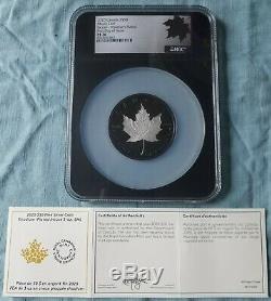 2020 Canada $50 Silver Maple Leaf 3oz INCUSE BLACK Rhodium NGC PF70 FDOI