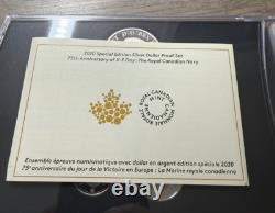 2020 Canada 75th Anniversary of V-E Day Commemorative Fine Silver Proof Set OGP