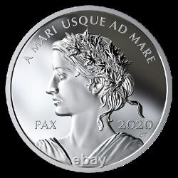 2020 Canada Peace Dollar Ultra High Relief 1$ 99.99% Pure Silver Coin Uhr