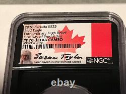 2020 Canada Proud Bald Eagle PF70 FDOP Extraordinary High Relief Susan Taylor