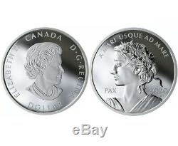 2020 Canada Silver Peace Dollar 1 oz Silver Proof UHR Coin OGP Box & COA EBUX