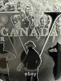 2020 Canadian 23.17g 99.99% Pure Silver Proof Dollar. 75Th Anniversary VE DAY