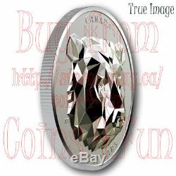 2020 Grizzly Bear Multifaceted Animal Head #2 $25 EHR Proof Silver Coin Canada