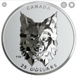 2020 Lynx Multifaceted Animal Head #3 $25 EHR Proof Silver Coin Canada