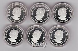 2020 O Canada 6 Fine Silver Proof $10 Coins Aspects of Canada