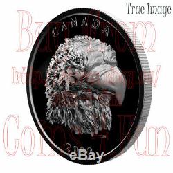 2020 Proud Bald Eagle $25 EHR Extra High Relief Proof Pure Silver Coin Canada