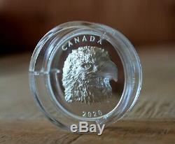 2020 Proud Bald Eagle Extra High Relief (EHR) Proof 1oz Silver Coin Canada
