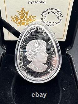 2020 Traditional Ukrainian Pysanka? $20 Pure Silver Egg Shaped Proof Coin