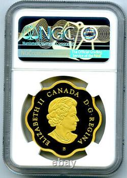 2021 1oz Canada $20 Gilt Silver Iconic Maple Leaves Scallop Proof Ngc Pf70 Ucam