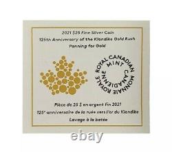 2021 Canada 1 Oz 30.75g Silver Panning Gold Klondike Gold Rush Concave SHIP NOW