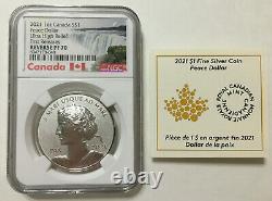 2021 Canada 1oz Silver Peace Dollar Ultra High Relief Reverse Proof NGC PF 70 FR