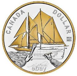 2021 Canada S$1 Gilt Bluenose 100th From Silver Proof Set NGC PF70 Ultra Cameo