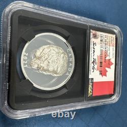 2021 Canada Silver $25 Buffalo Extraordinary High Relief NGC PF70 Signed FDOI