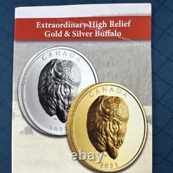 2021 Canada Silver $25 Buffalo Extraordinary High Relief NGC PF70 Signed FDOI