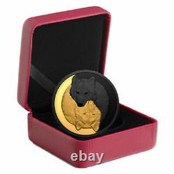 2021 Canada Silver Black and Gold THE GRAY WOLF 1 oz