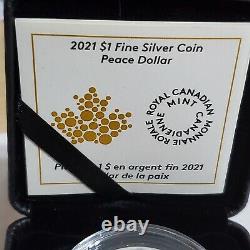 2021 Canada Silver Peace Dollar 1 oz Proof Ultra High Relief. 9999 Silver Coin