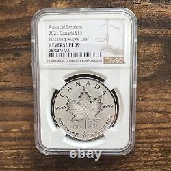 2021 Canada Silver Pulsating Maple Leaf 5-coin Set Ngc Pf70 & Pf69 Rev Proof