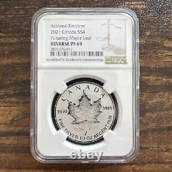 2021 Canada Silver Pulsating Maple Leaf 5-coin Set Ngc Pf70 & Pf69 Rev Proof