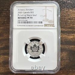 2021 Canada Silver Pulsating Maple Leaf 5-coin Set Ngc Pf70 & Pf69 Rev Proof